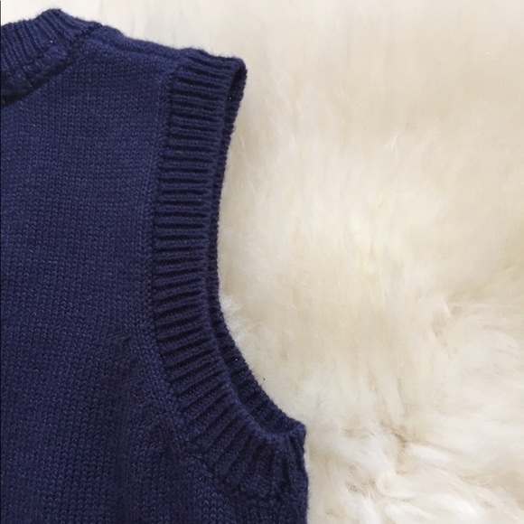 Gymboree Navy Blue Button Down Sweater Vest - Picture 3 of 5
